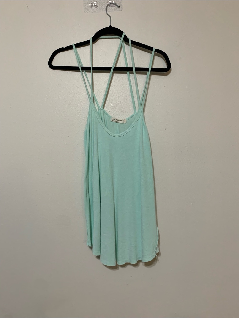Bright Light Blue Flowy Racerback Spaghetti Strap Tank Top Women’s XXL